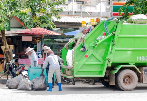 Operator inspecting a skip site as part of a complaints investigation