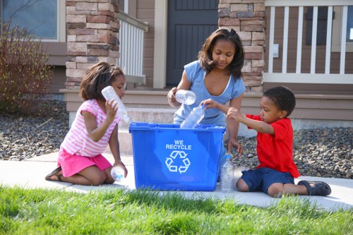 Waste removal service professionals at work