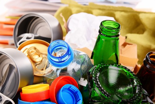 Various types of builders waste materials