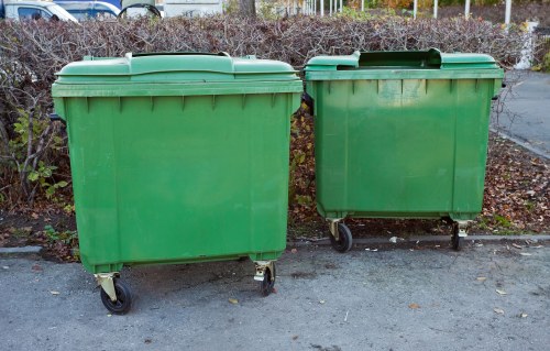 Placement of a skip on a driveway by a professional hire service in Chingford