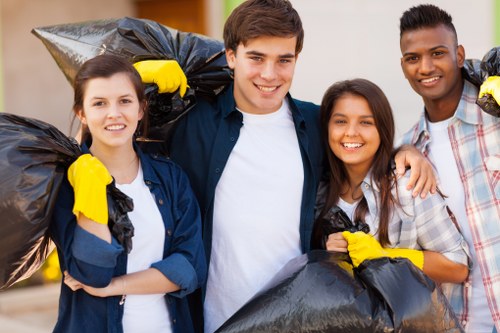 Recycling process of waste from a hired skip in Chingford